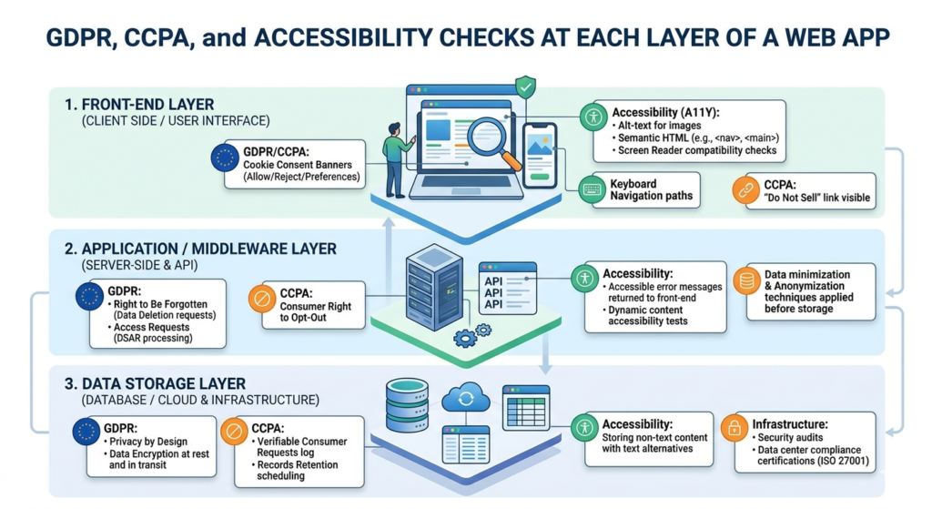 Web Application Compliance: GDPR, CCPA, and Accessibility